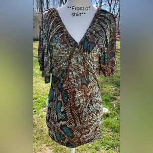 Snakeskin Glitter Blouse